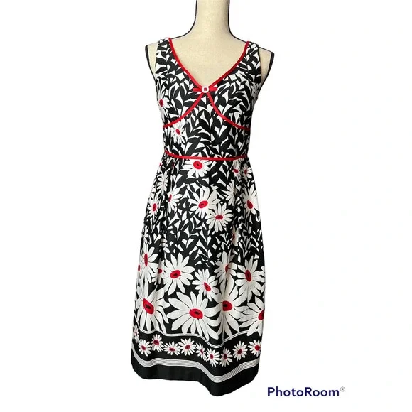 madison leigh | Dresses | Madison Leigh Midi Sundress In Black And Red Floral  Print Size 6 | Poshmark